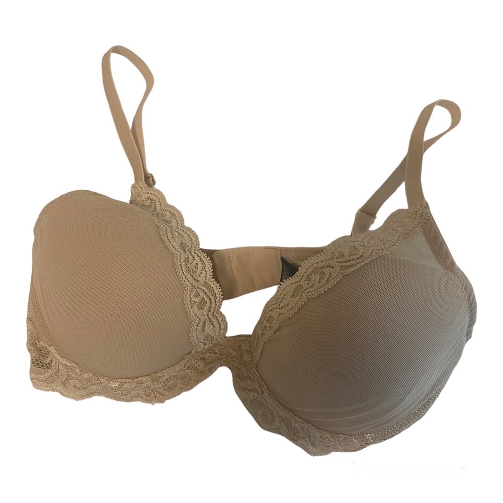 Natori Bra Womens Size 36C beige Lace Padded Underwire